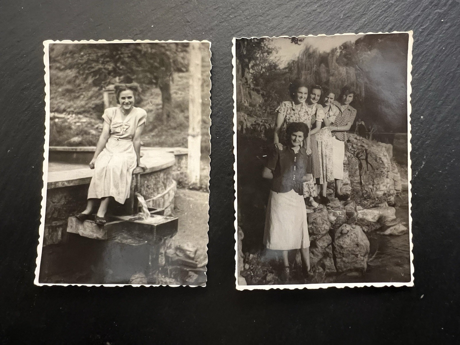 Vintage Pre WW2 1950s European Women Spring River Photos Lot 