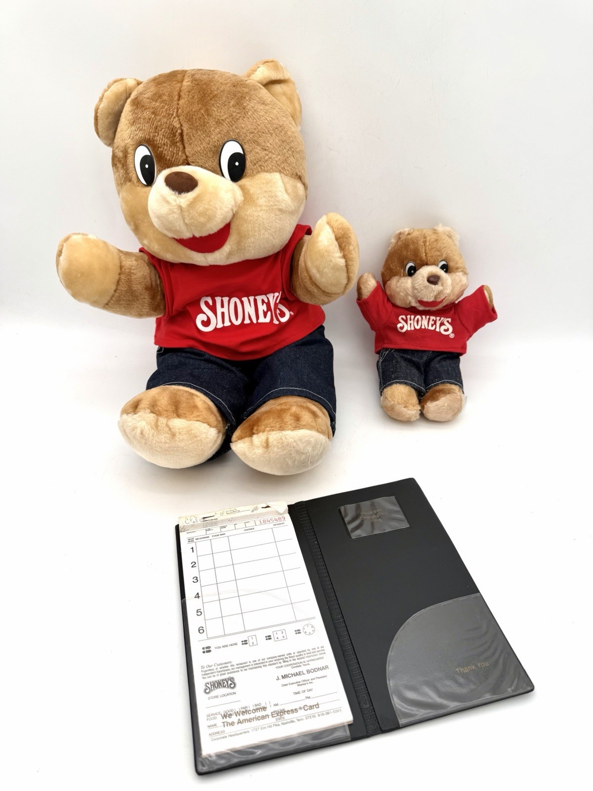 Vintage Shoney’s Shoney Bear Plush Lot American Express Restaurant Memorabilia Vintage Shoney’s Shoney Bear Plush Lot American Express Restaurant Memorabilia