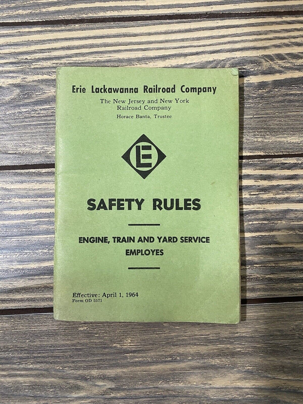 Vintage 1964 Erie Lackawanna Railroad Company Safety Rules Booklet 
