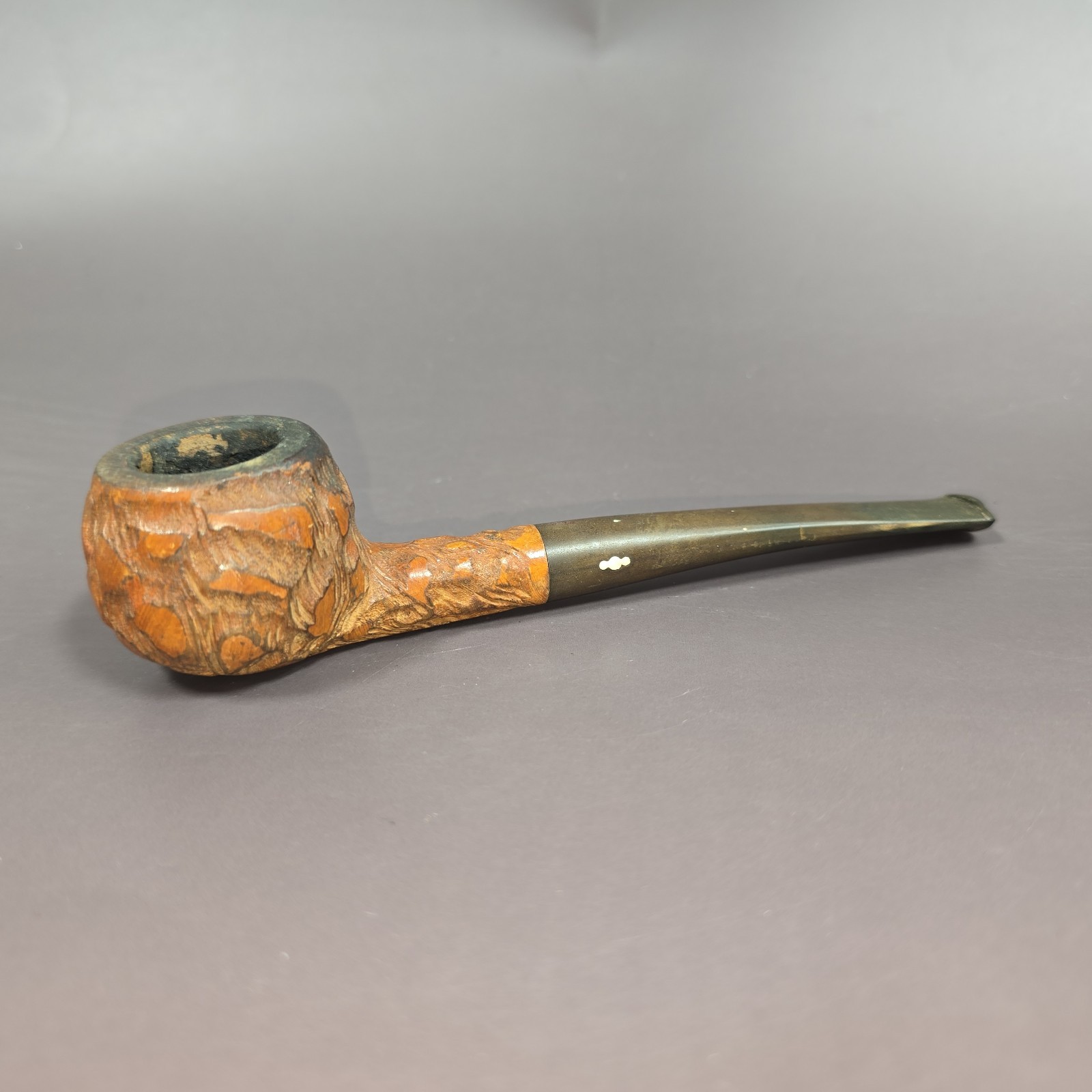 KBB Yello Bole Partially Rusticated Estate Briar Pipe