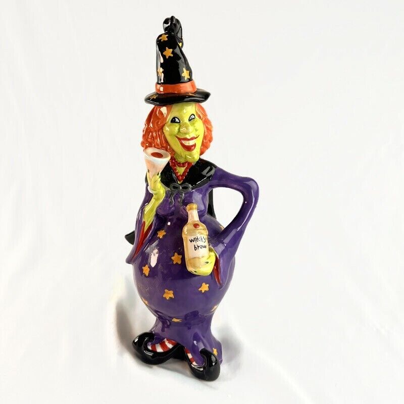 Vintage Ganz Witch's Brew Decanter Halloween Bottle with Cork Stopper