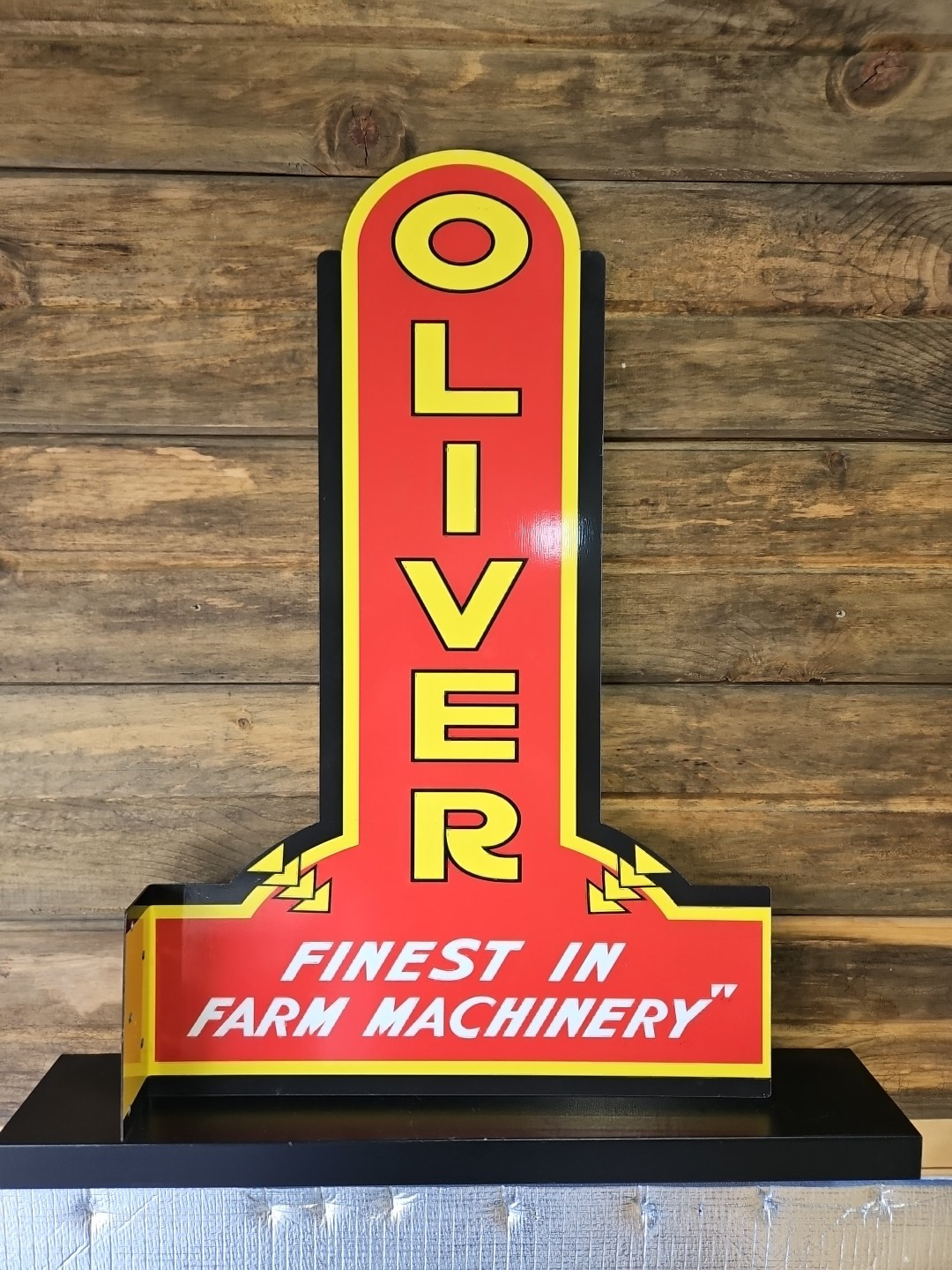 Oliver - Finest In Farm Machinery Flange Metal Sign 