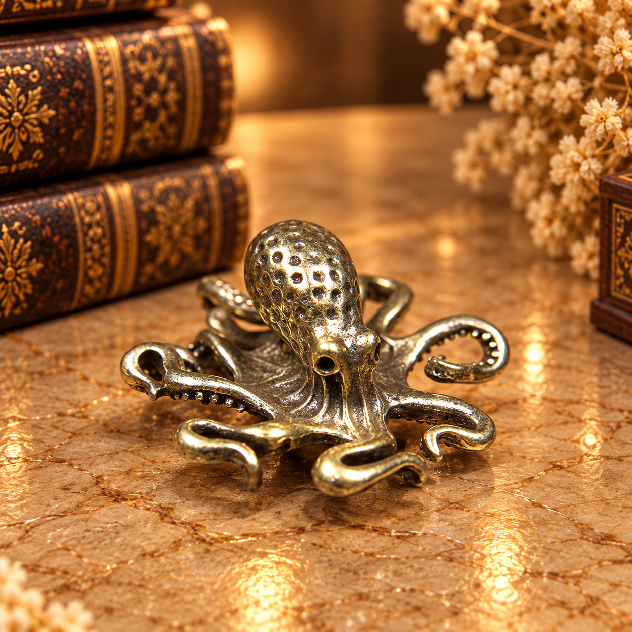 Mini Vintage Brass Octopus Statue Ornament Animal Collectible Cool GIFT DECOR Mini Vintage Brass Octopus Statue Ornament Animal Collectible Cool GIFT DECOR