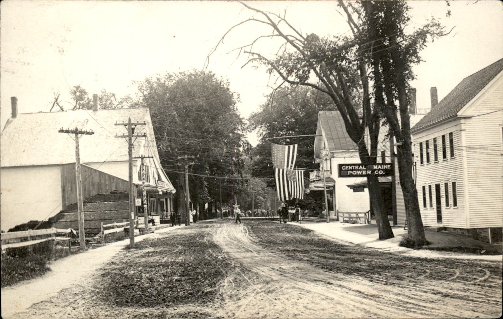 Bingham ME Street Scene CMP Office c1910s Real Photo Vintage Postcard bhn