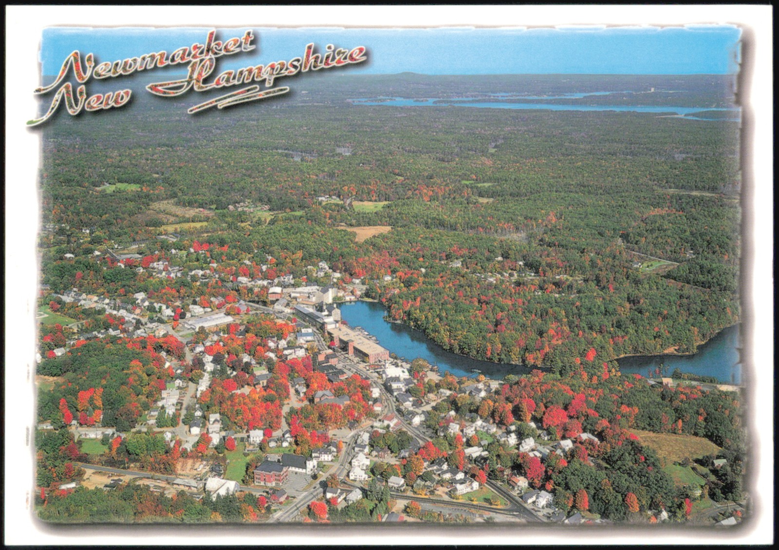 Jim Abts Newmarket, New Hampshire NH Aerial View of Newmarket Vintage Postcard