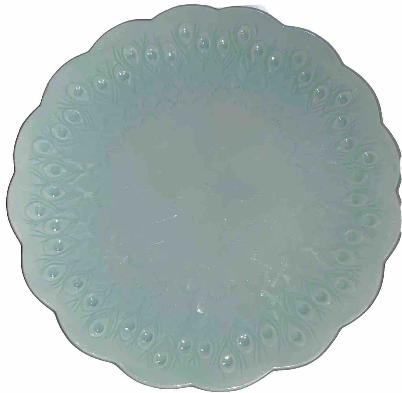 Set Of 5 Edie Rose Peacock 9 3/8”Salad Plate Collection Rachel  Bilson Turquoise