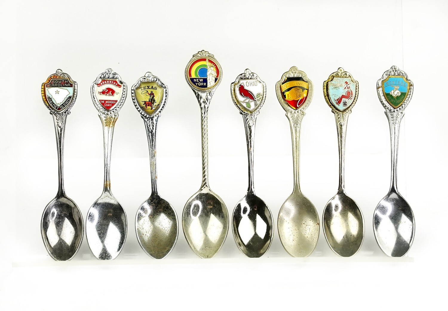 LOT of 20 Collectible Antique Souvenir Spoons from Around the USA - SP23A