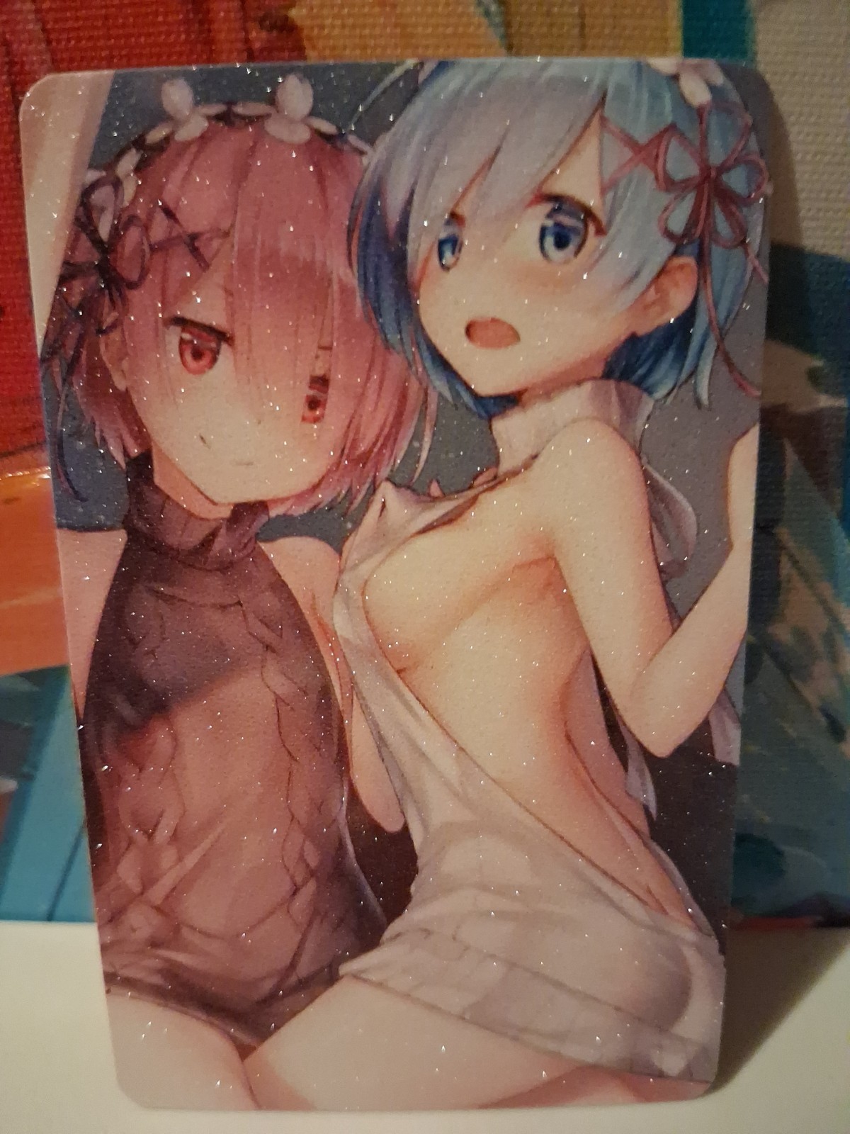Rem & Ram- Re:Zero - Starting Life in Another World Glitter Anime Trading Card 