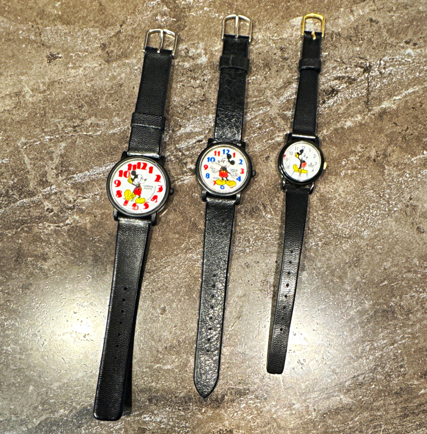 Lorus Disney Mickey Mouse Quartz Watches Lot of 3 R-MB349 R-MH143 1990s 90s Land