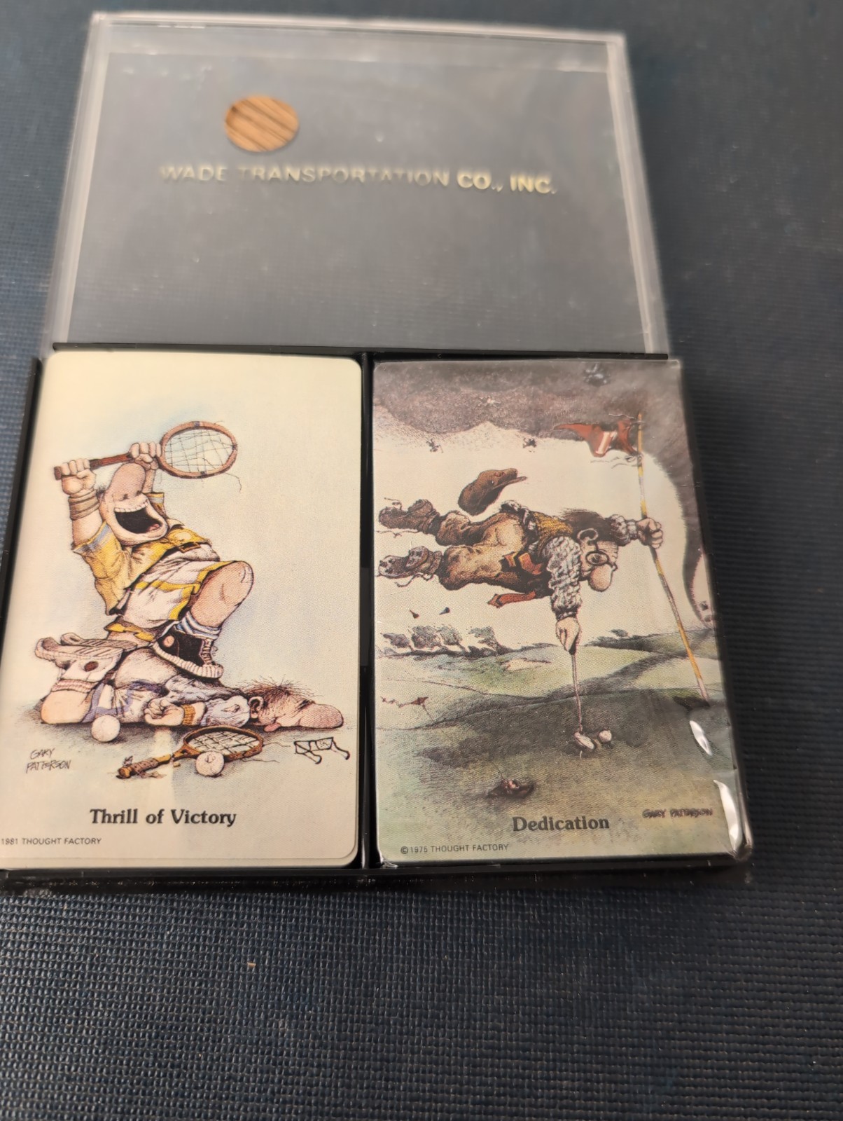 Vtg 2 Decks Playing Cards Thrill Of Victory Tennis 1981 & Dedication Golf 1975