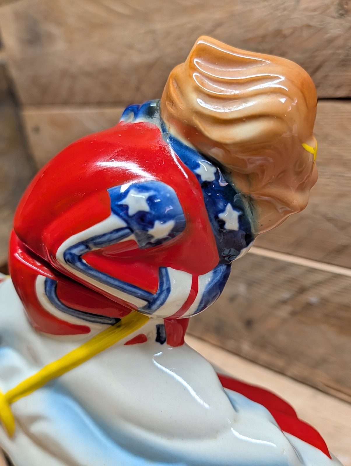 VTG 1972 Ezra Brooks Whiskey Decanter Idaho Downhill Skier Baked Potato