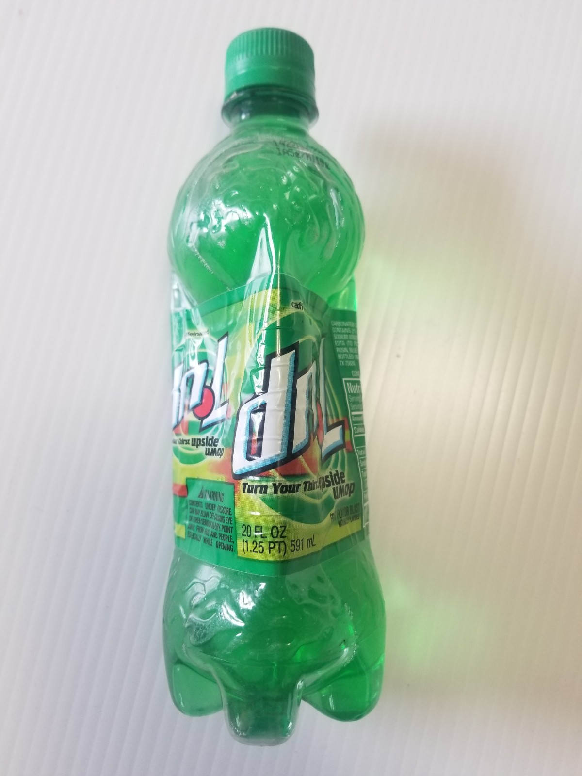 7UP Upside Down 2003 Sealed Never Opened 20 oz Plastic Bottle NOS FRUIT FLAVORED 7UP Upside Down 2003 Sealed Never Opened 20 oz Plastic Bottle NOS FRUIT FLAVORED