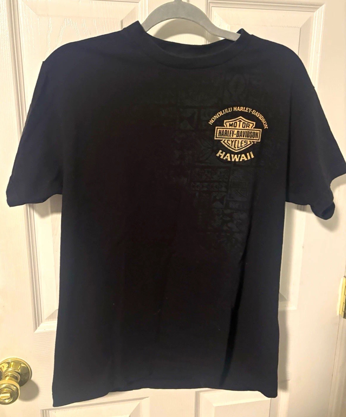 Harley Davidson Honolulu Hawaii Black Graphic T-Shirt Men\'s Size M Unisex