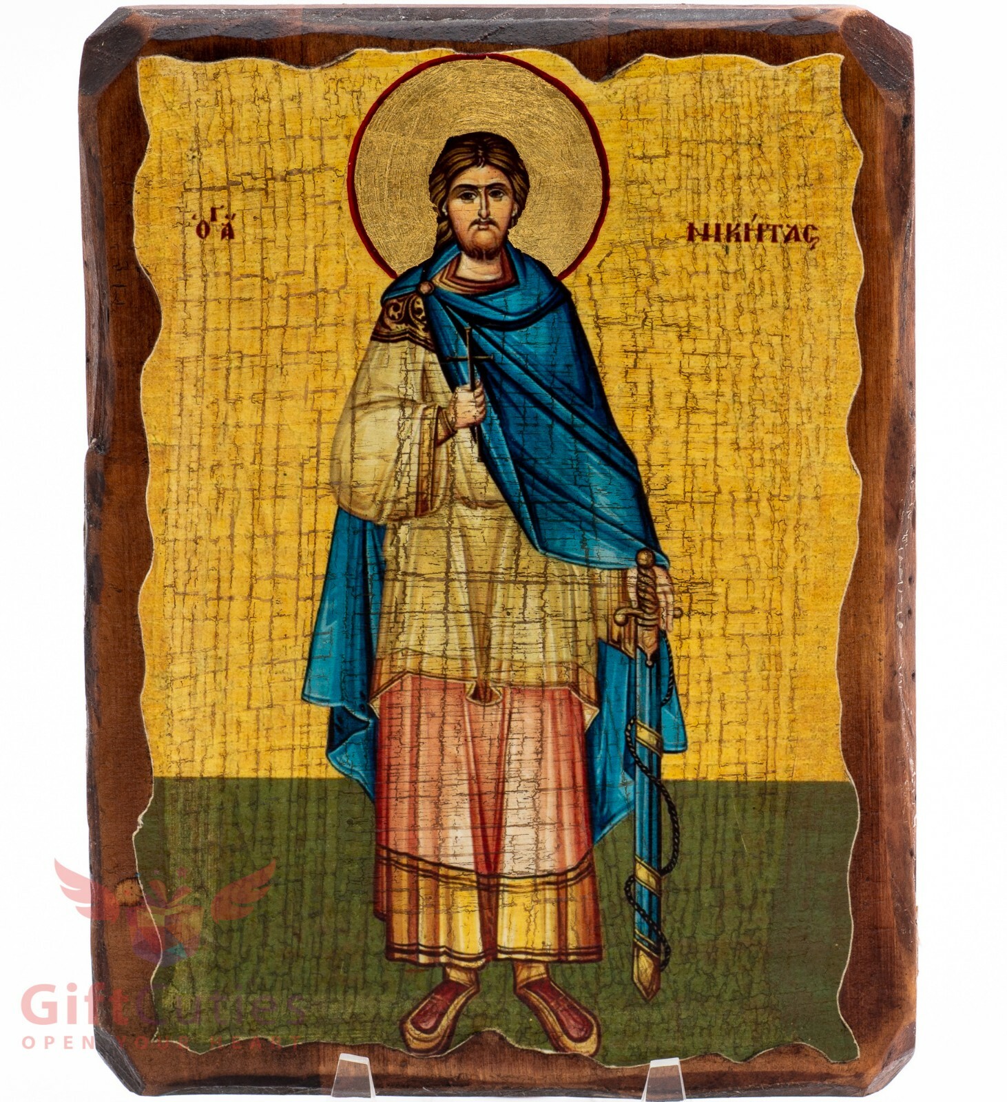 Wooden Icon Saint Martyr Nicetas the Goth великомученик Никита Готский 5\