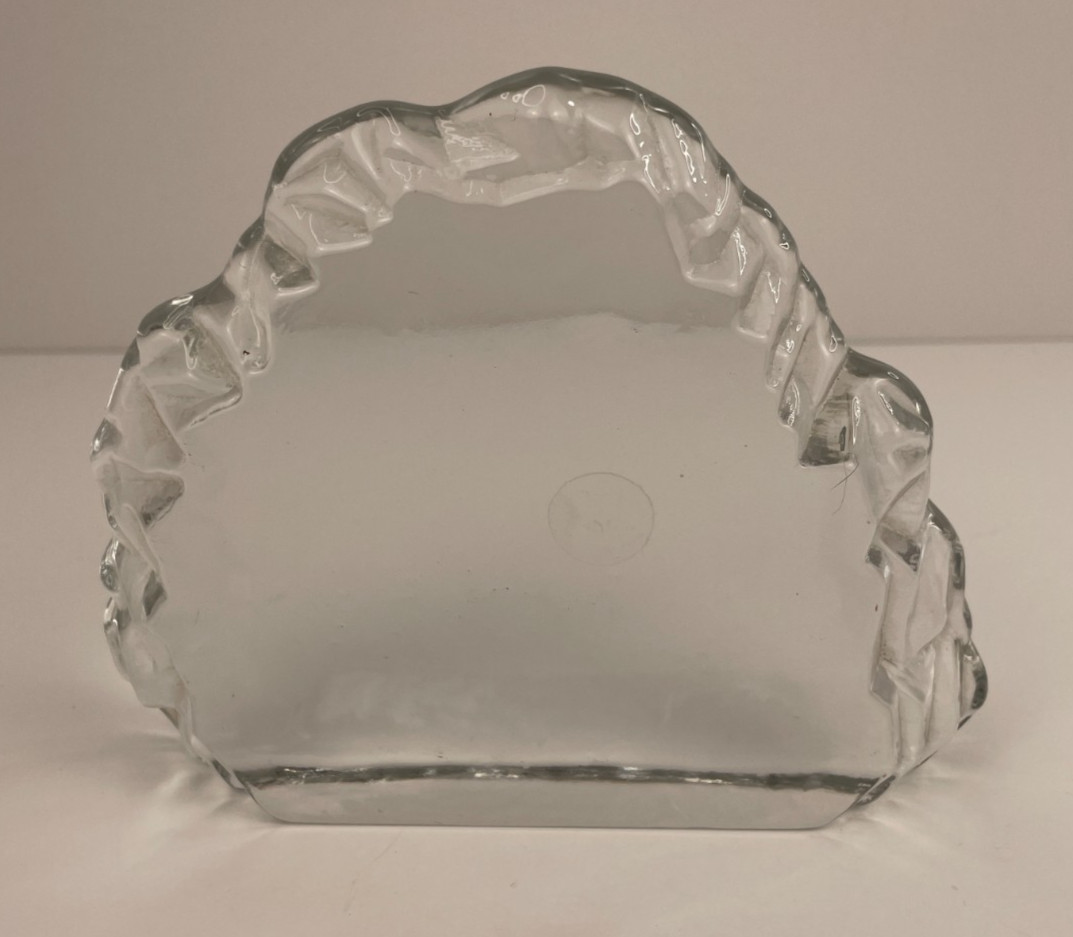 Dalzell Viking Glass Display Base Clear Iceberg Vintage 5\ Dalzell Viking Glass Display Base Clear Iceberg Vintage 5\