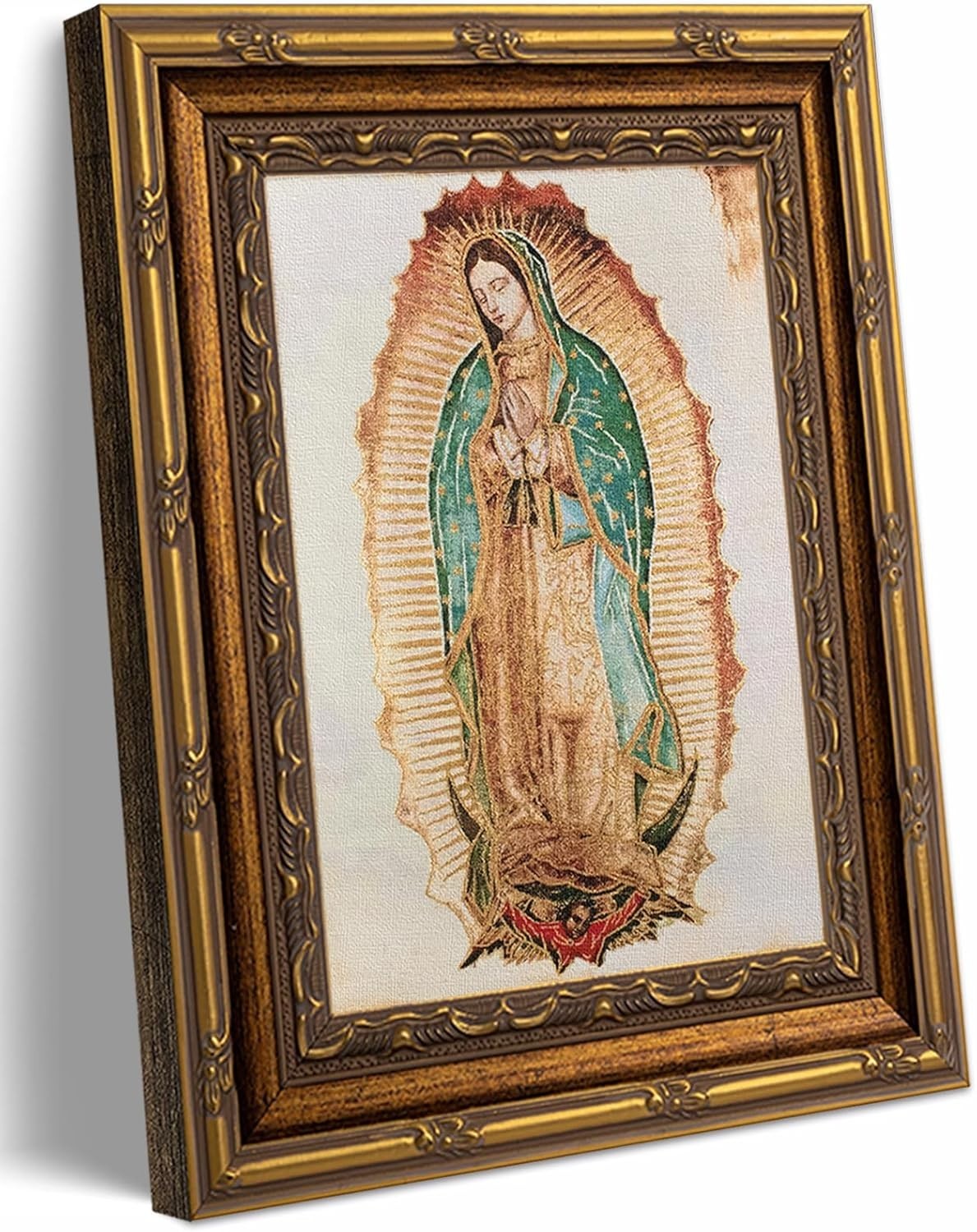 Gold Framed Our Lady of Guadalupe Wall Art Catholic Virgin Mary Canvas Painting Gold Framed Our Lady of Guadalupe Wall Art Catholic Virgin Mary Canvas Painting