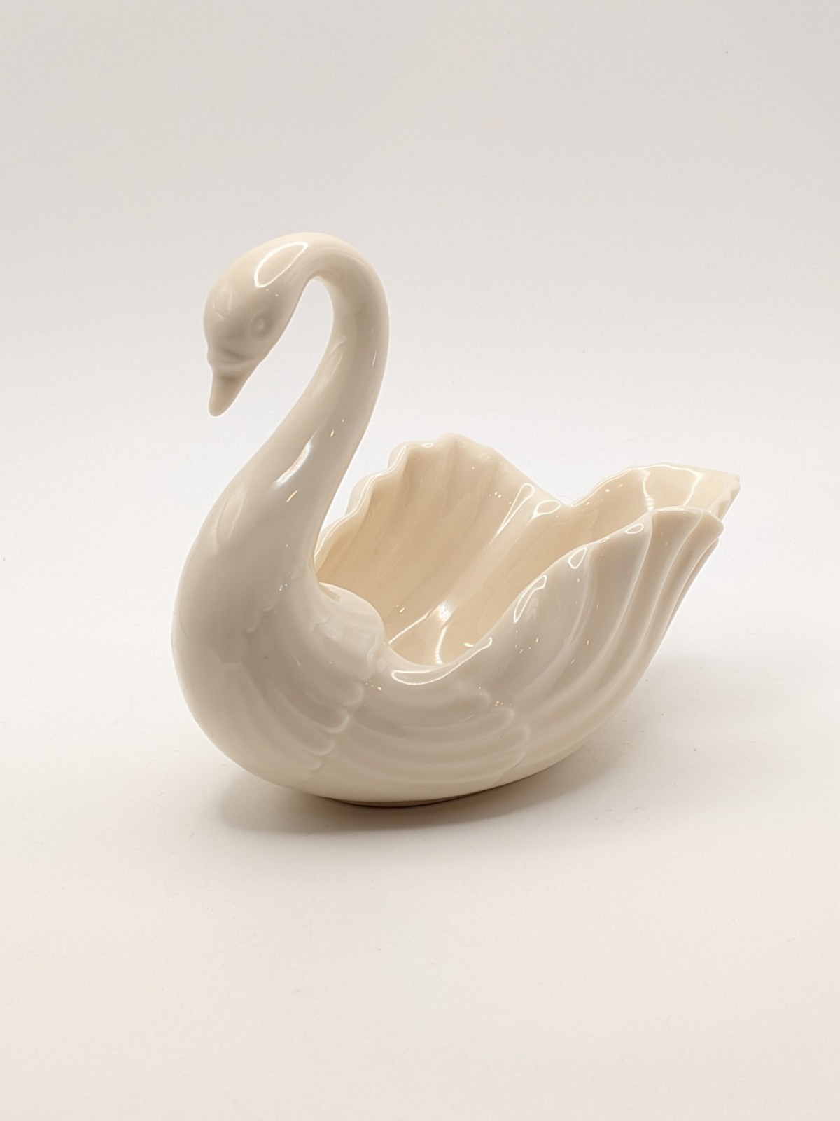 Vtg Lenox Swan Figurine Ivory Porcelain Trinket Jewelry Holder Wedding Etc 5\