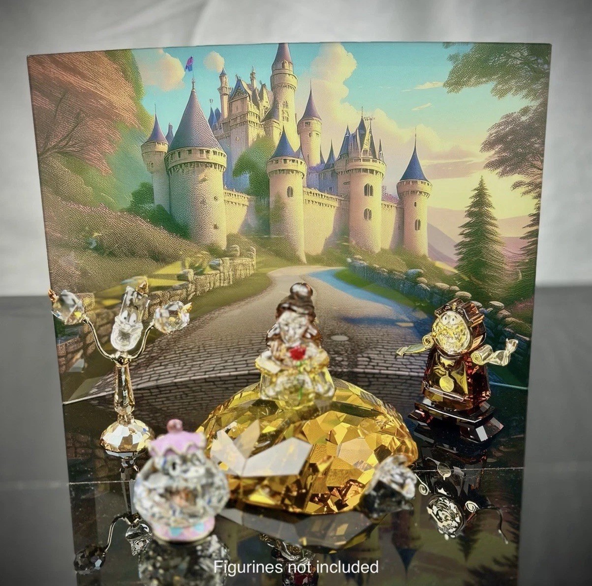 Swarovski Beauty And The Beast Crystal Display Read Description
