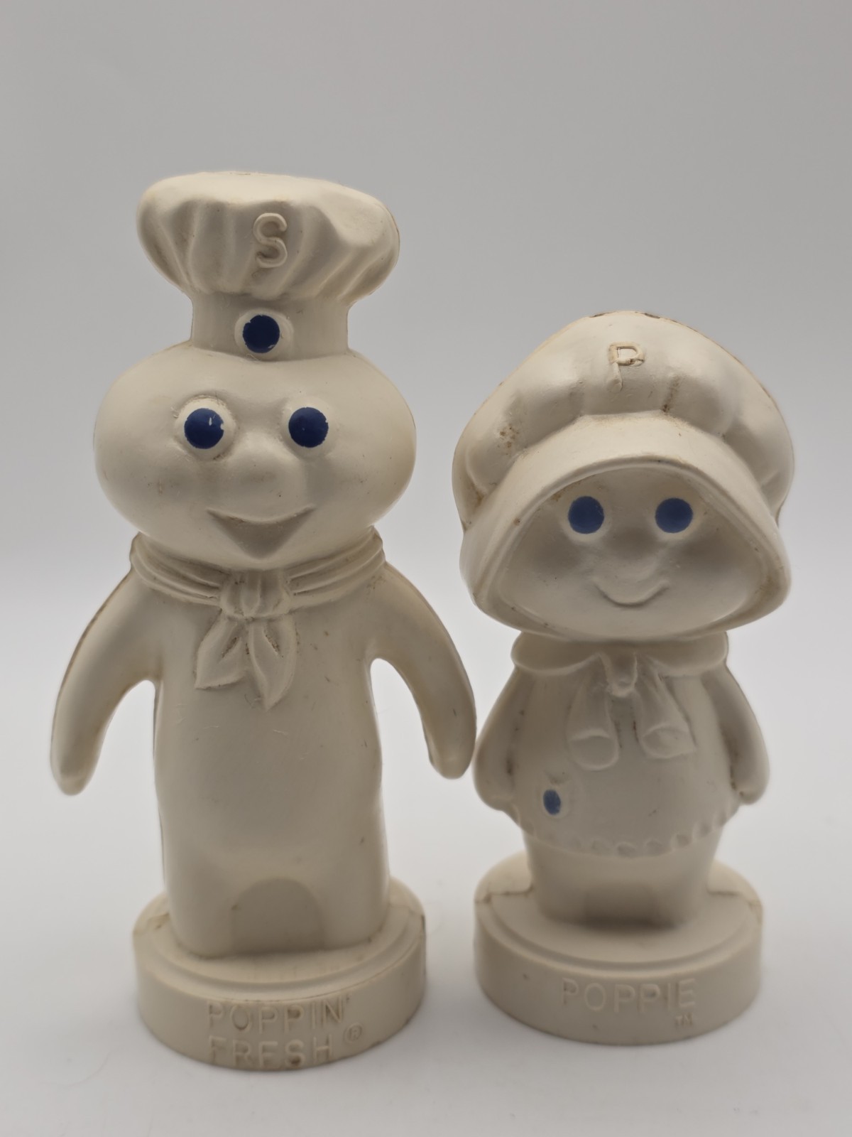 Vintage 1974 Pillsbury Doughboy Poppin Fresh Poppie S&P Shakers Set