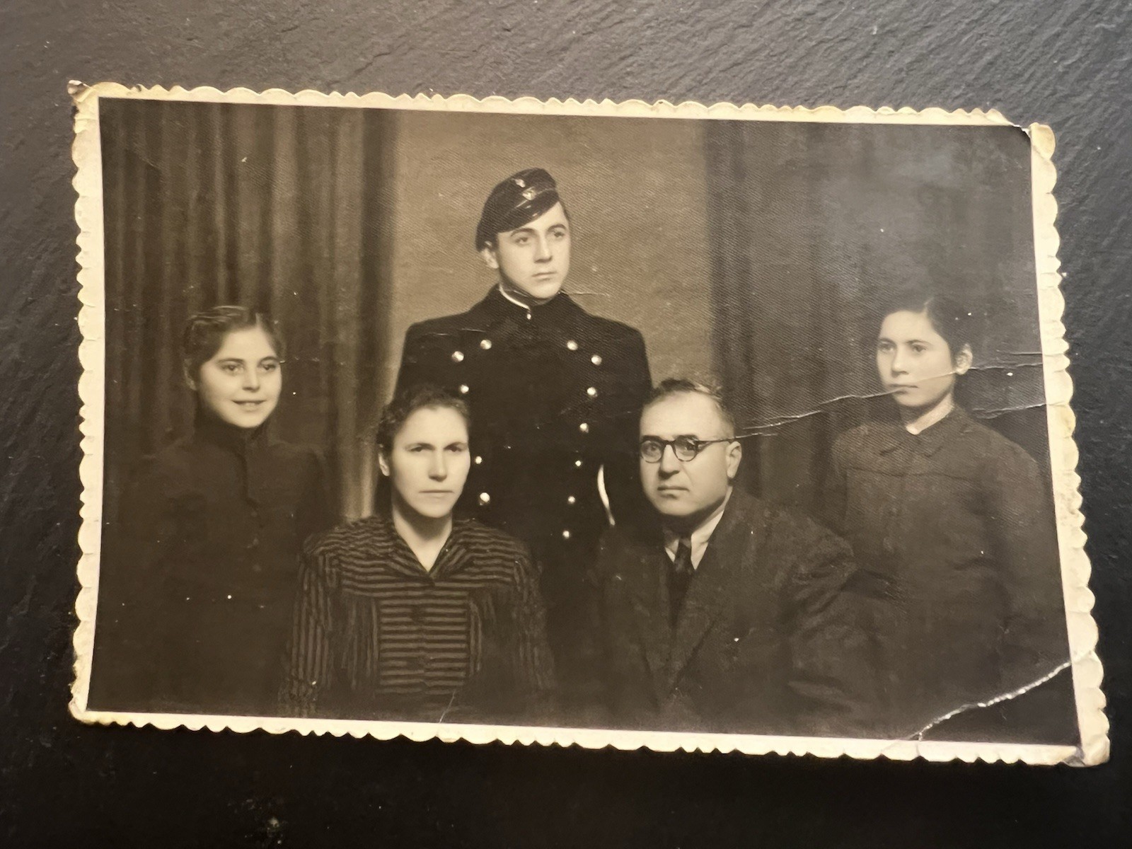 Vintage 1930s Bulgarian Family  Photo Postcard Pre-WWII Era 