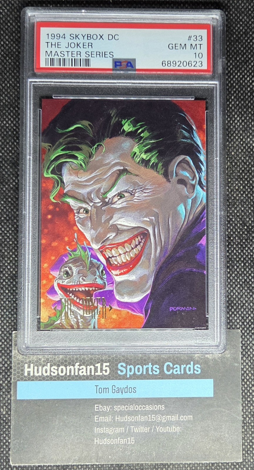 The Joker 1994 SkyBox DC Master Series #33 PSA 10 Gem Mint