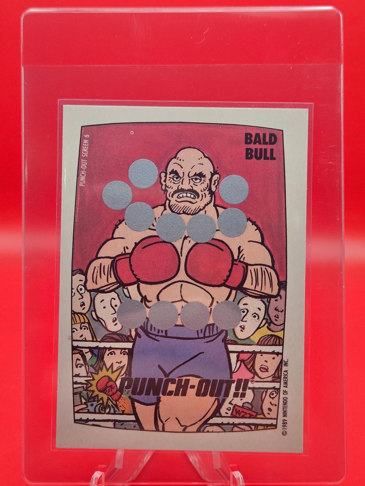 1989 Topps Nintendo #6 Punch-Out Screen 6 (Bald Bull) Scratch-Offs