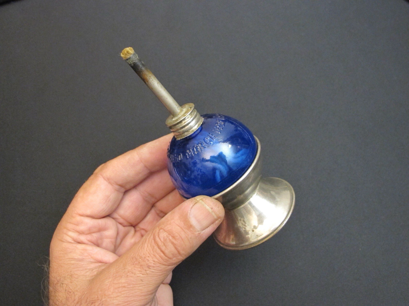 1880 Vtg Jewelers/Watchmaker Workbench Glass Lamp/Burner/Torch Antique Rare Tool