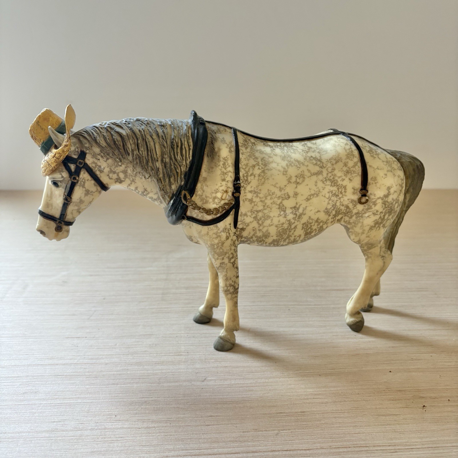 Breyer Horse Old Timer Glossy Dapple Grey #205 Model w/Hat Vintage Retired Read