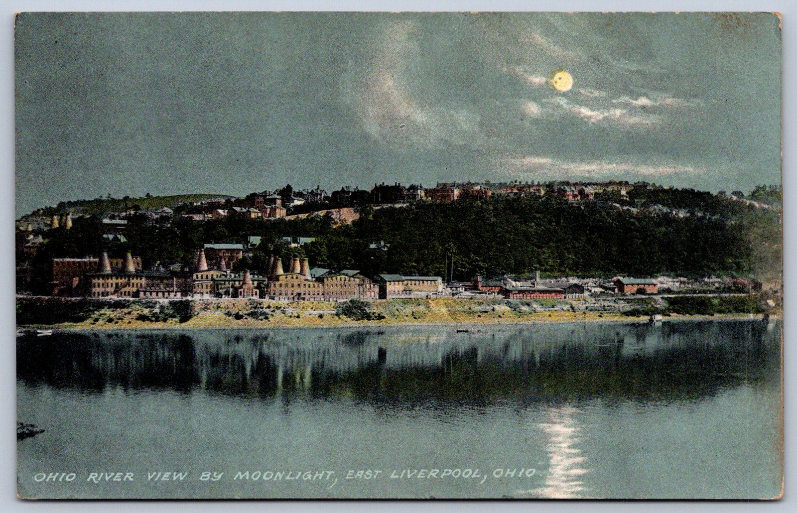 K29/ East Liverpool Ohio Postcard c1910 Moonlight Pottery Factory 86