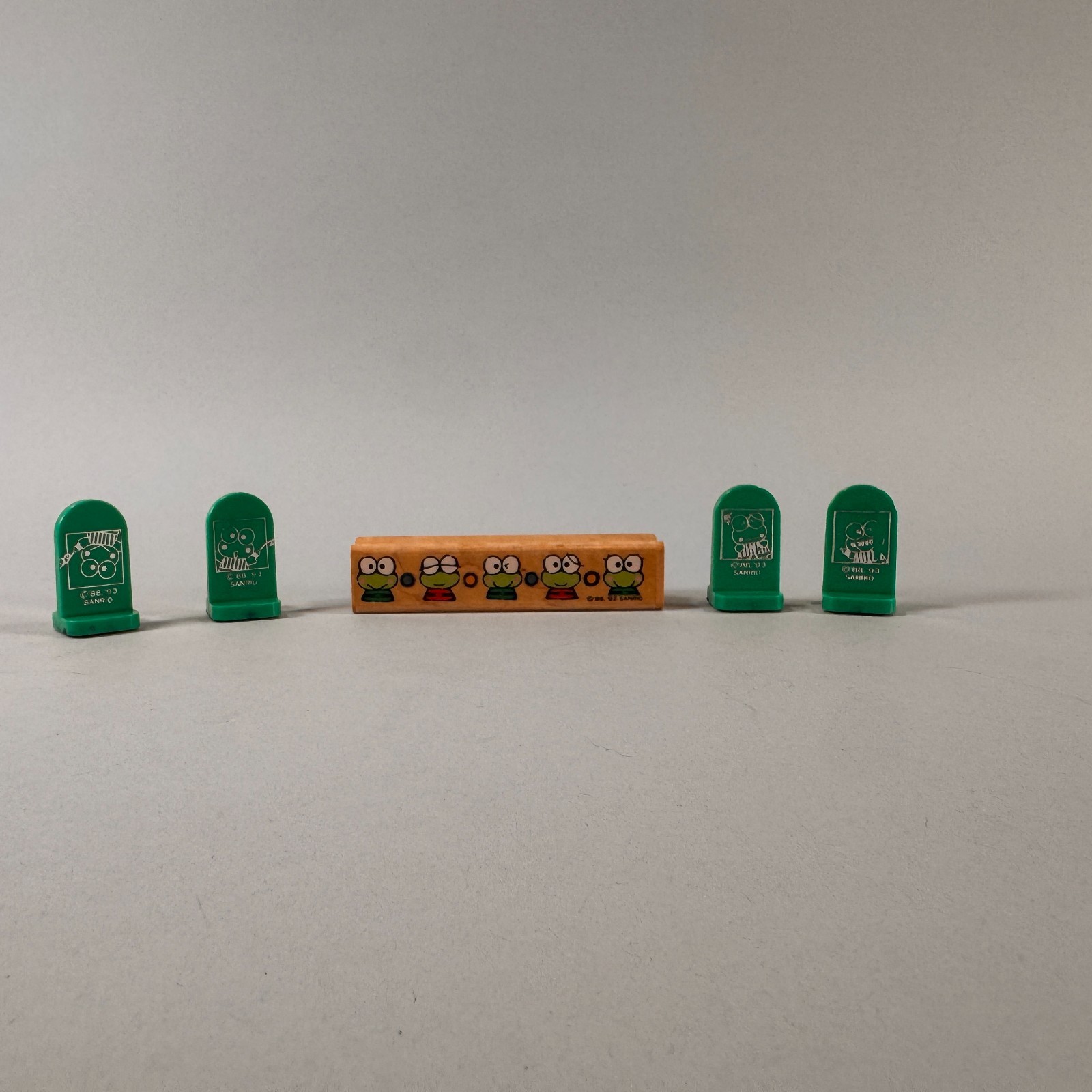 Vtg Lot 1988;92 Sanrio Keroppi Rubber Stamps Faces 5 Frogs Rare UNUSED