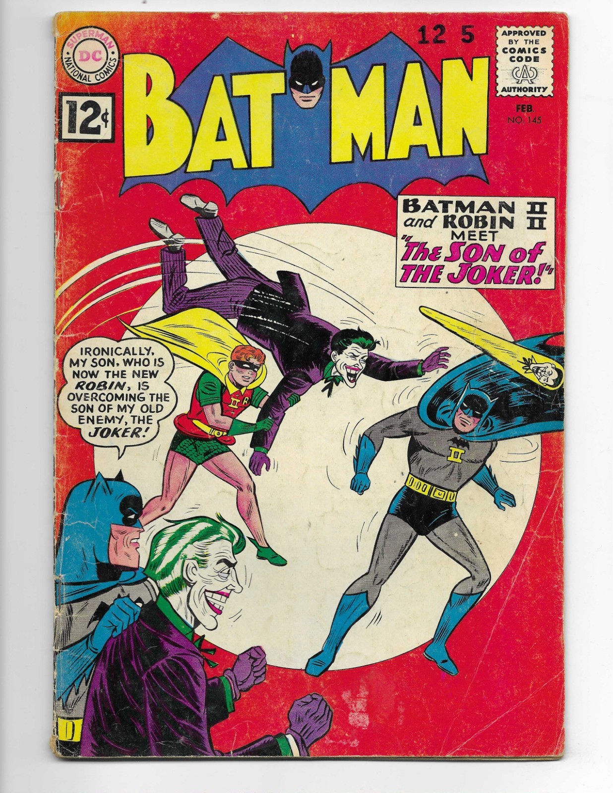 Batman 145 1962 DC Comics VG- 3.5 Robin Joker Batwoman Alfred Pennyworth