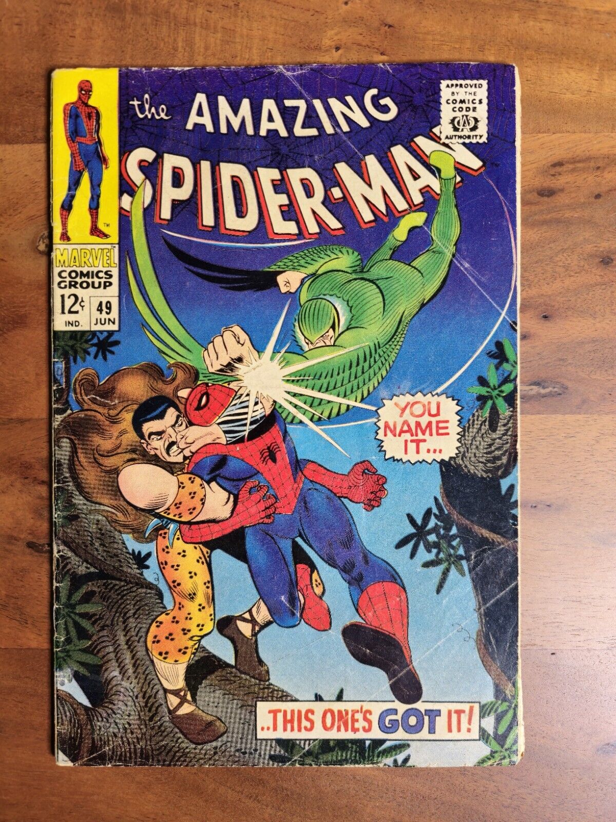 Amazing Spider-Man #49 (Marvel 1967) Kraven and Vulture app Romita : 3.5 VG-