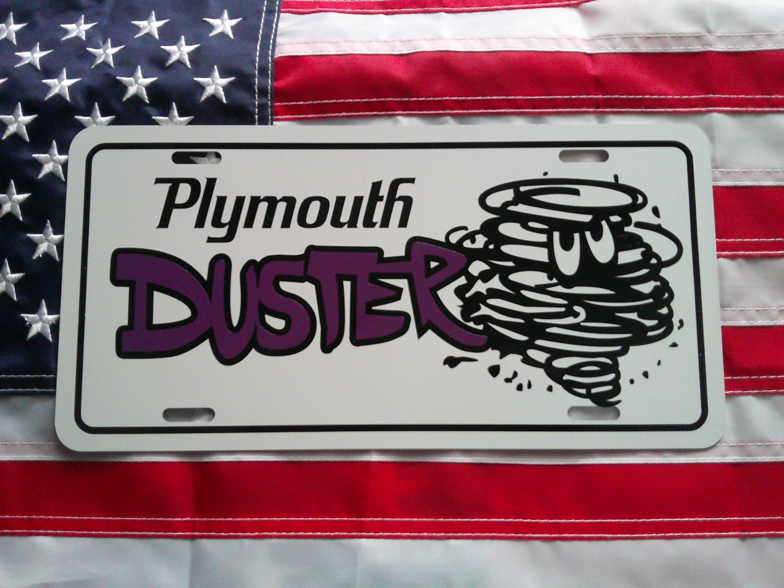 Plymouth DUSTER license plate car tag 1970 1971 1972 1973 1974 1975 1976 Purple