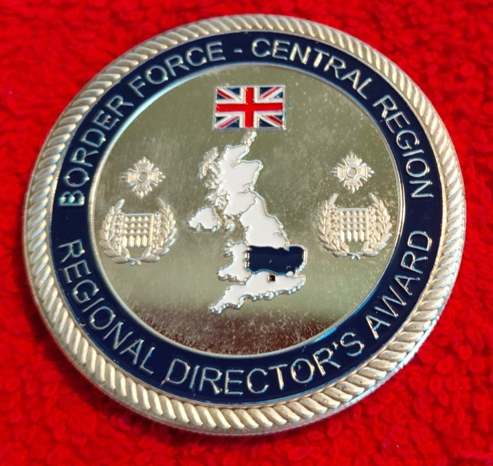 BRITISH ROYAL BORDER FORCE CENTRAL REGION COIN (USCG ARMY USMC US NAVY