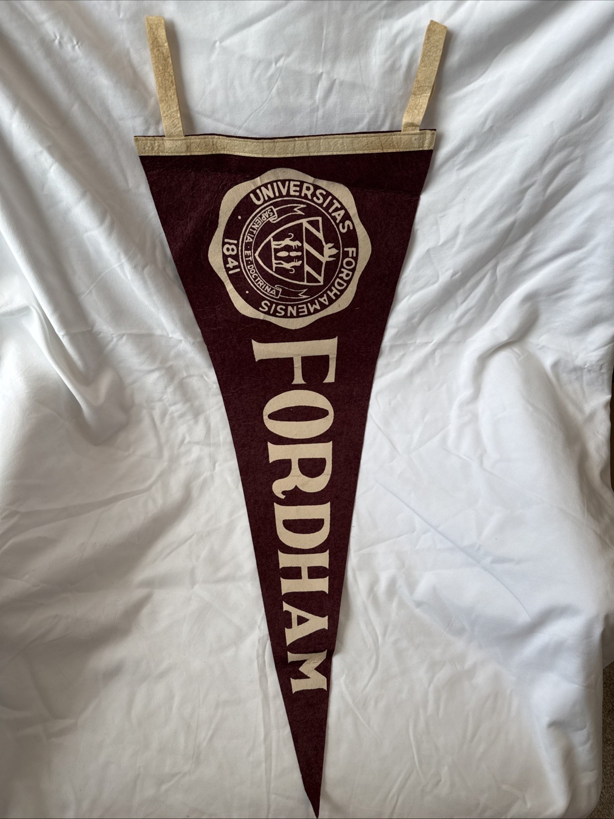 Vintage Fordham University Collegiate Felt Pennant