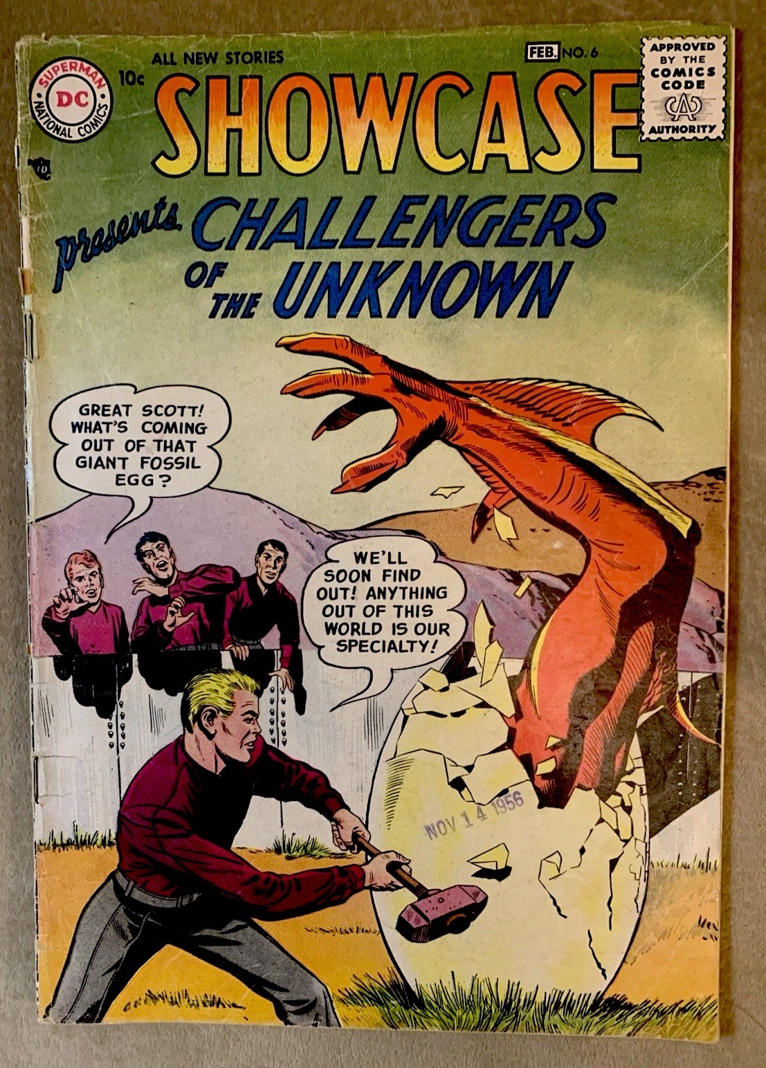 DC Comics SHOWCASE 6 CHALLENGERS of The UNKNOWN 1st Appearance Feb 1957 GD GOOD