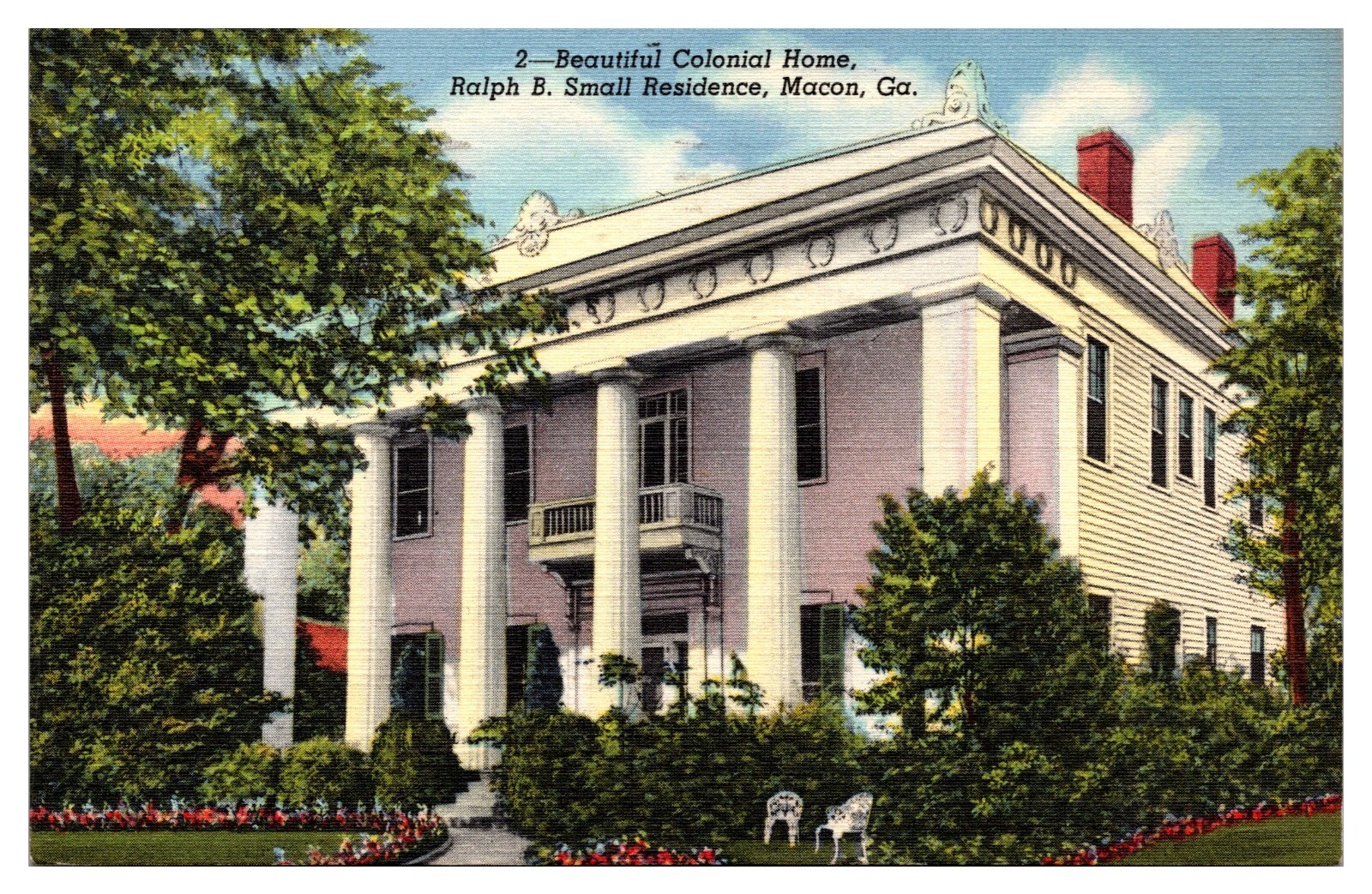 VTG Beautiful Colonial Home, Ralph B. Small Residence, Built 1847, Macon, GA VTG Beautiful Colonial Home, Ralph B. Small Residence, Built 1847, Macon, GA