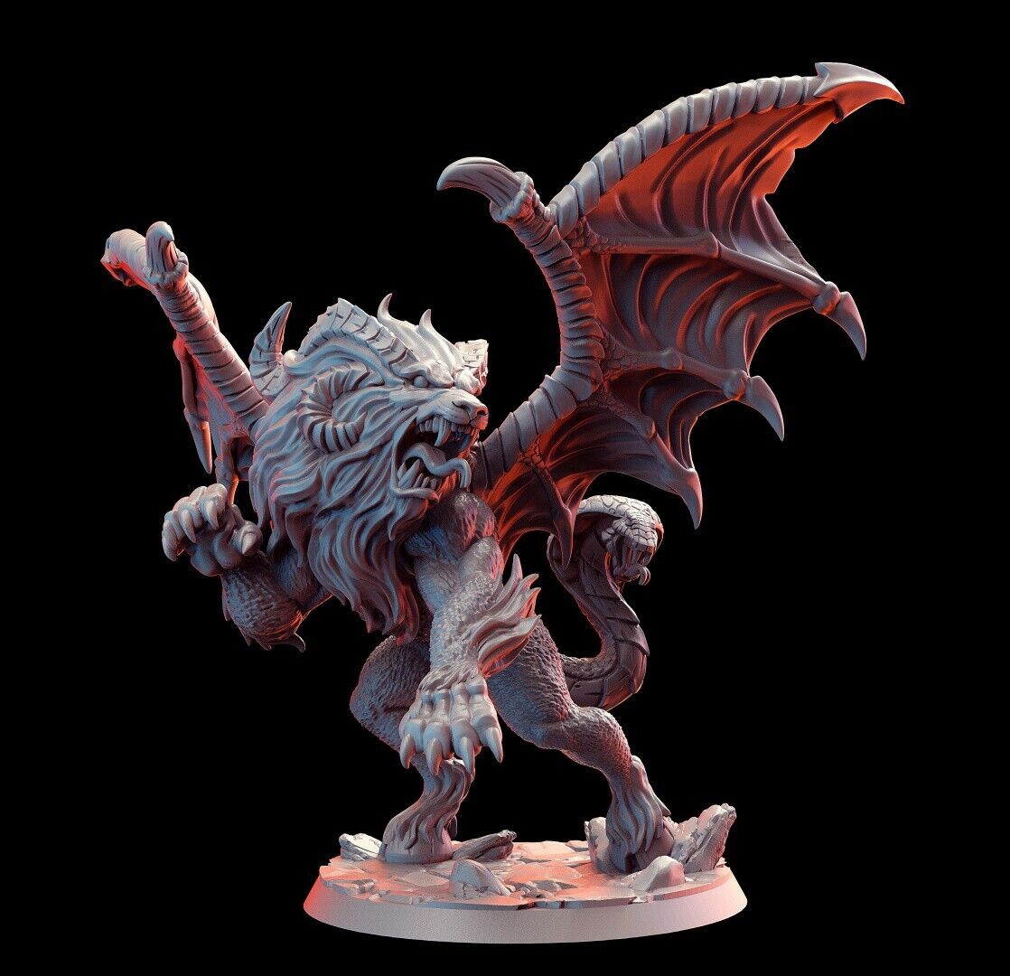 Jordian Chimera  32mm - DnD Miniatures - Dungeons and Dragons