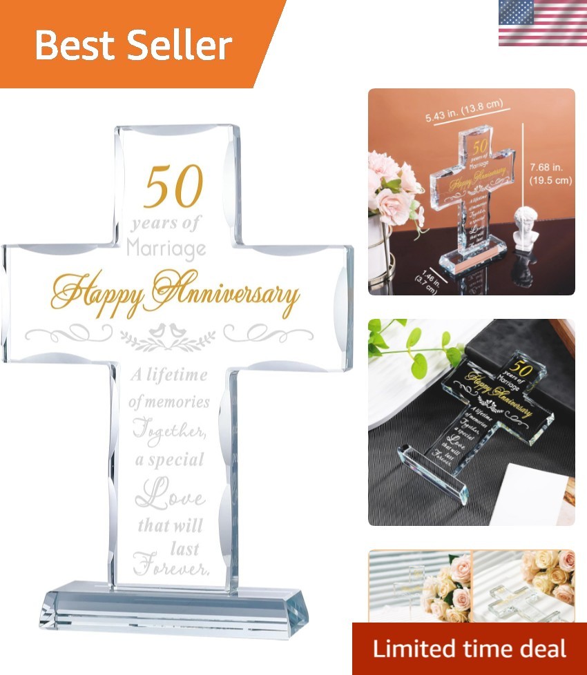 50th Wedding Anniversary Cross Gifts for Couple, 50  Anniversary
