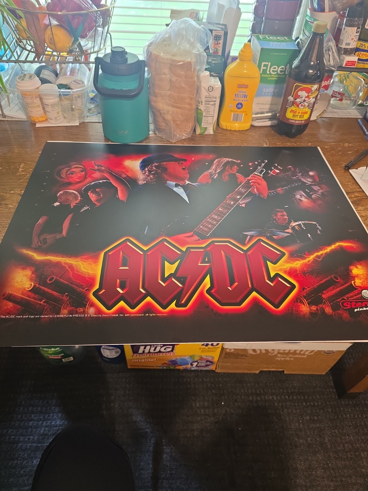 AC/DC Stern Pinball Translight For Backglass Pinball Machines 26X19 In Plastic