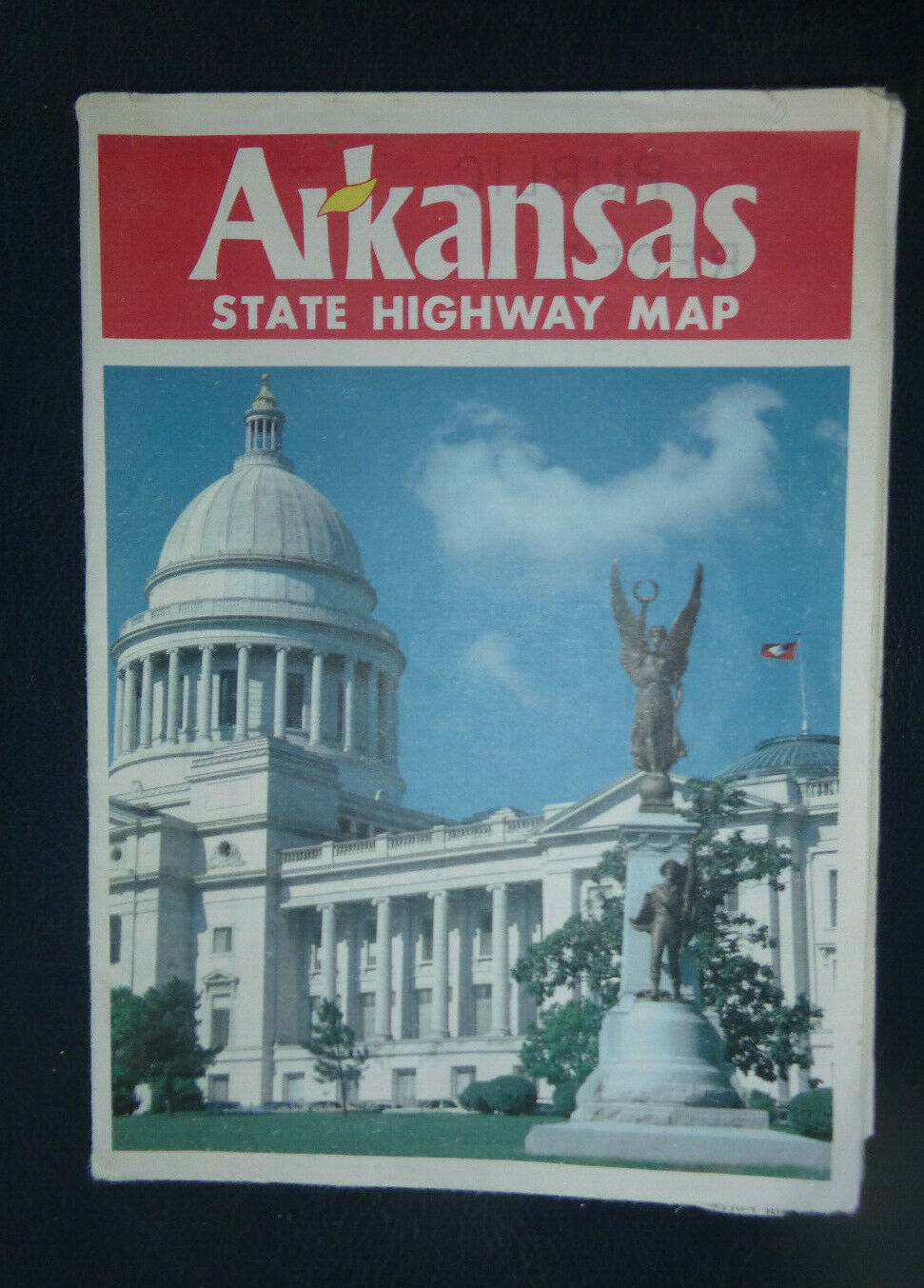 1979 Arkansas official highway road  map Capital Building