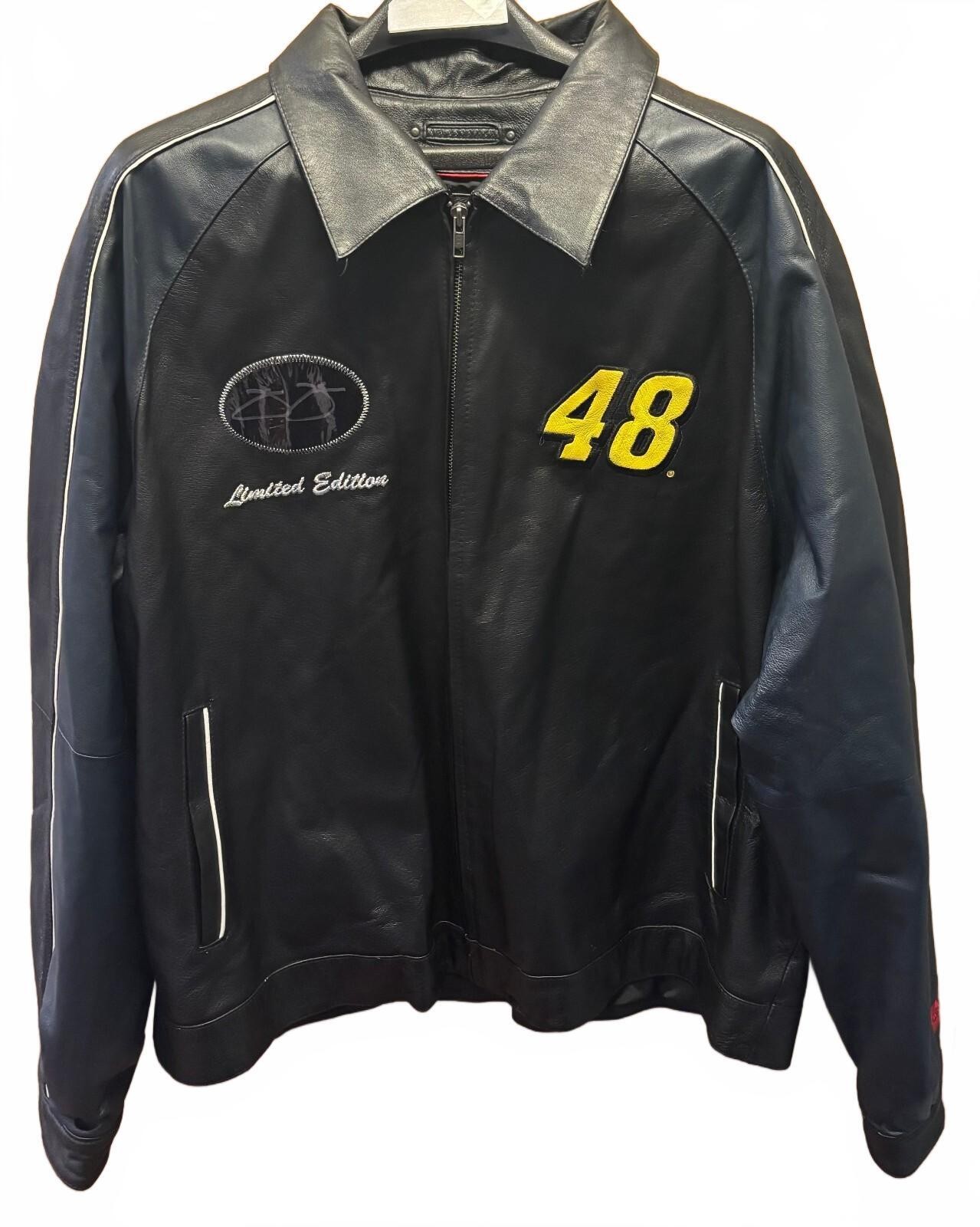 Rare Jimmie Johnson Signed 2005 Lowe’s NASCAR Leather Jacket 2XL #3/250