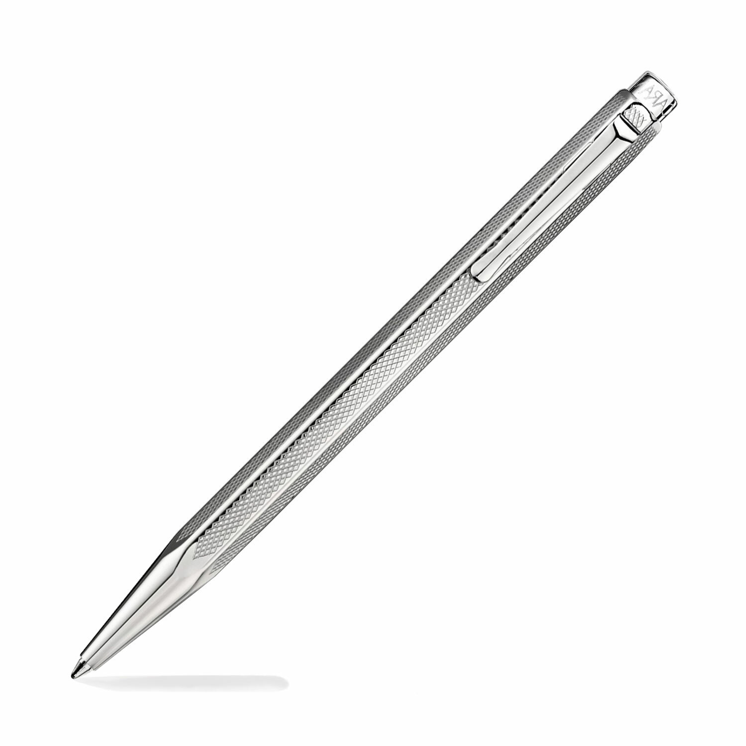 Caran D\'ache Ecridor Ballpoint Pen - Retro Silver Plated and Palladium Coated
