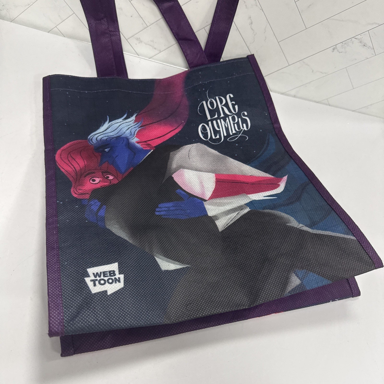 WEBTOON Lore Olympus Tote Bag Hades Persephone Comic Art Collectible Universe