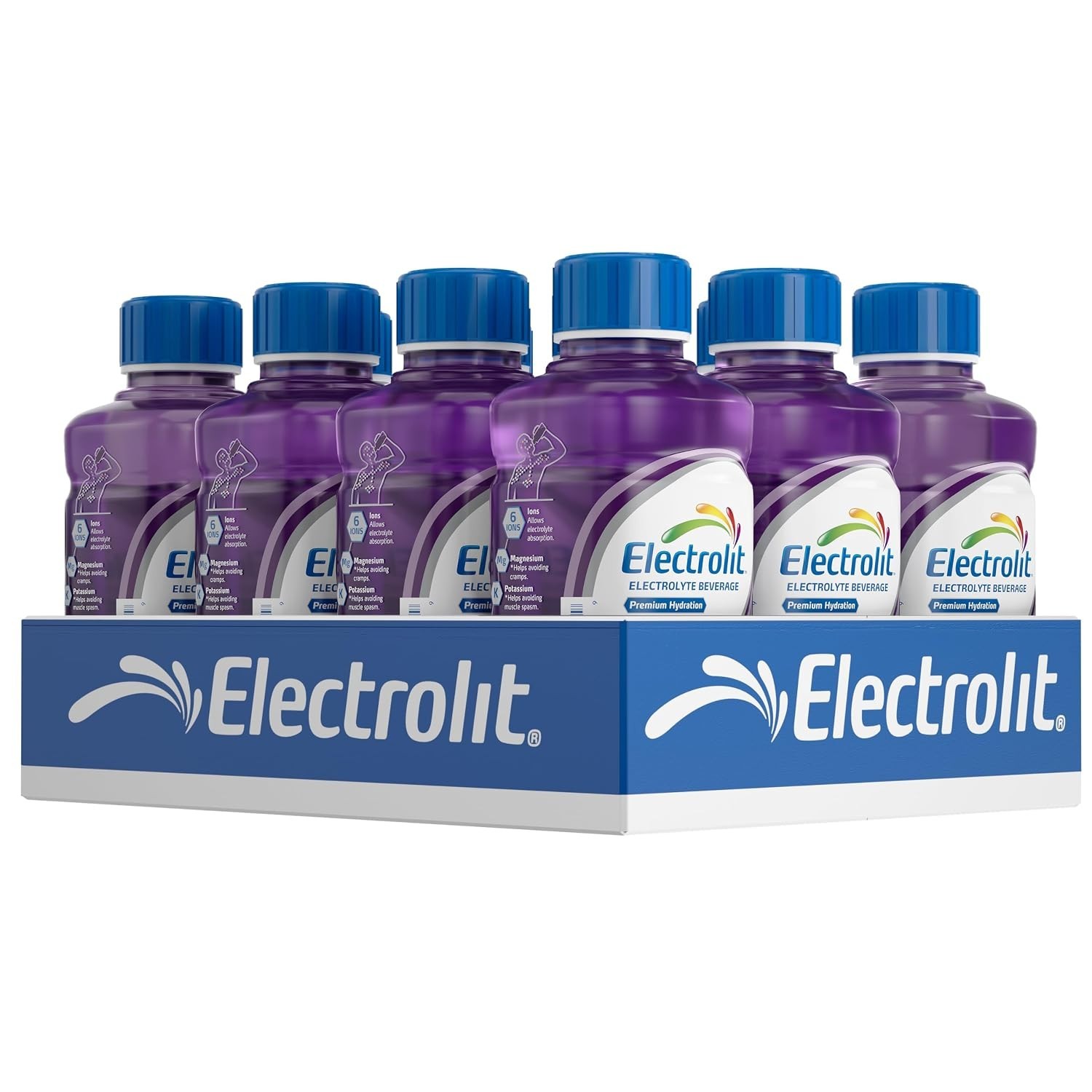 NEW - Electrolit, Electrolyte Beverage, Grape, 21 Fl Oz bottle (Pack of 12)