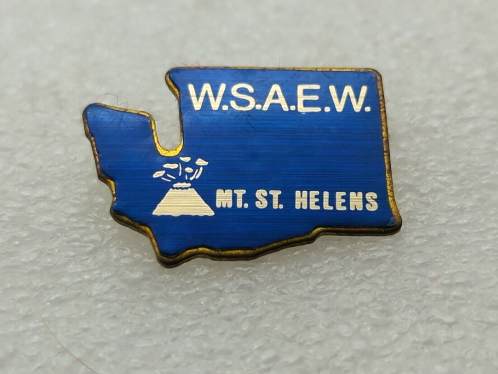 VINTAGE LOCAL UNION MADE LAPEL PIN UNION W.S.A.E.W. MT. ST HELENS