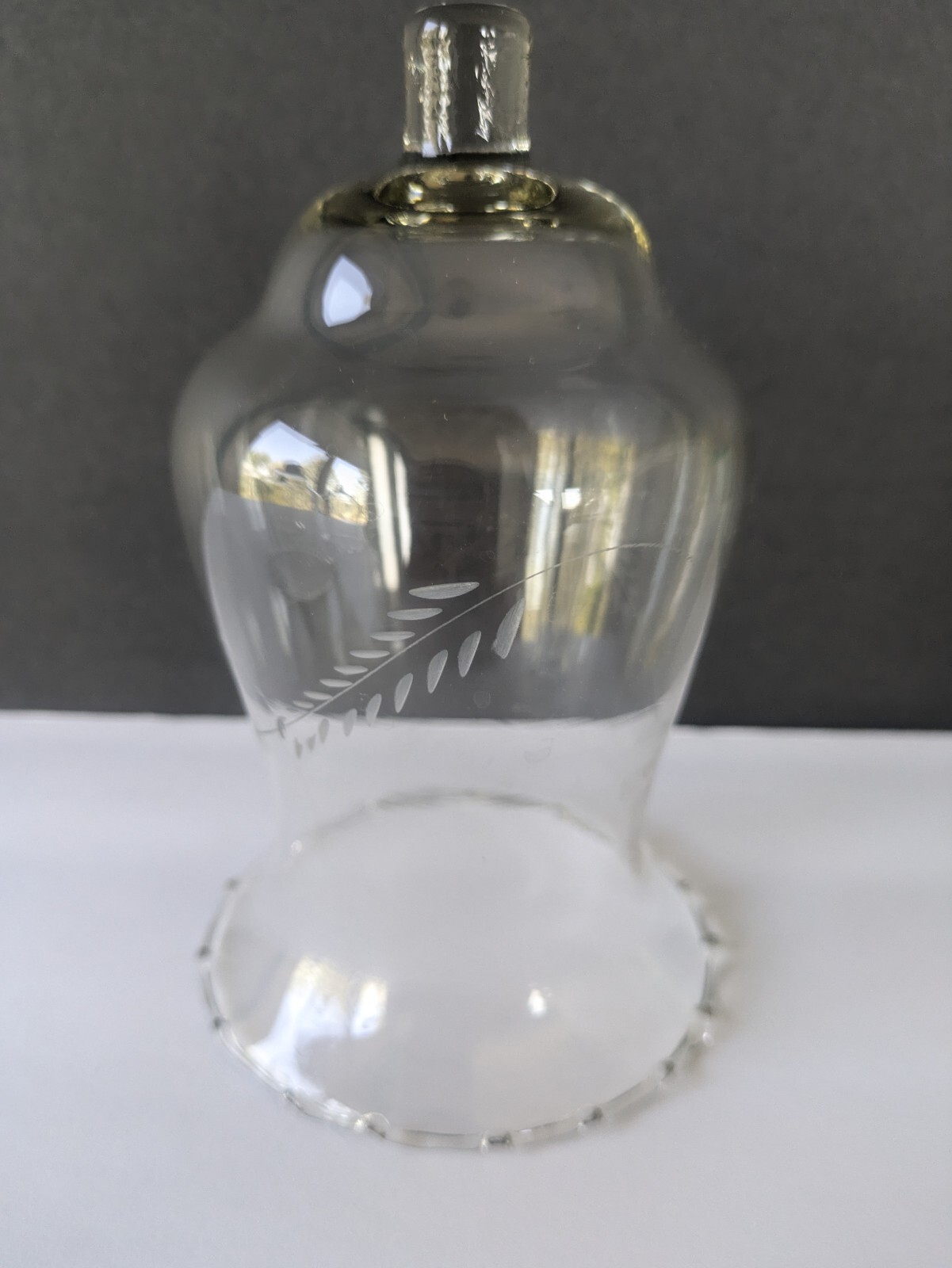 Pair Of Vintage Clear Etched Wheat Peg Votive Glass Candle Holder Aprox 5.5 