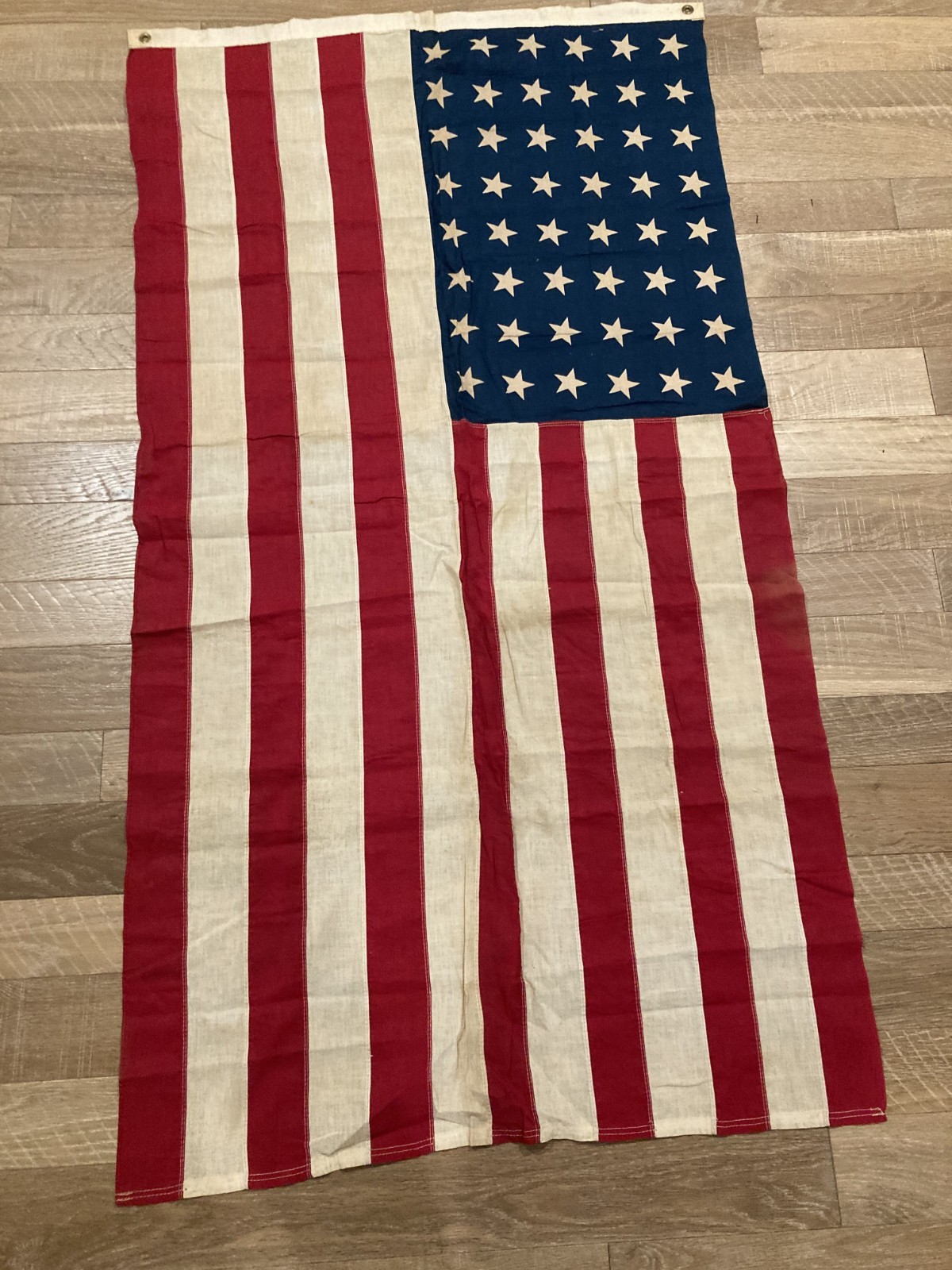 Vintage 48 Star American Flag Cotton Bunting 1912-1959 Era 58