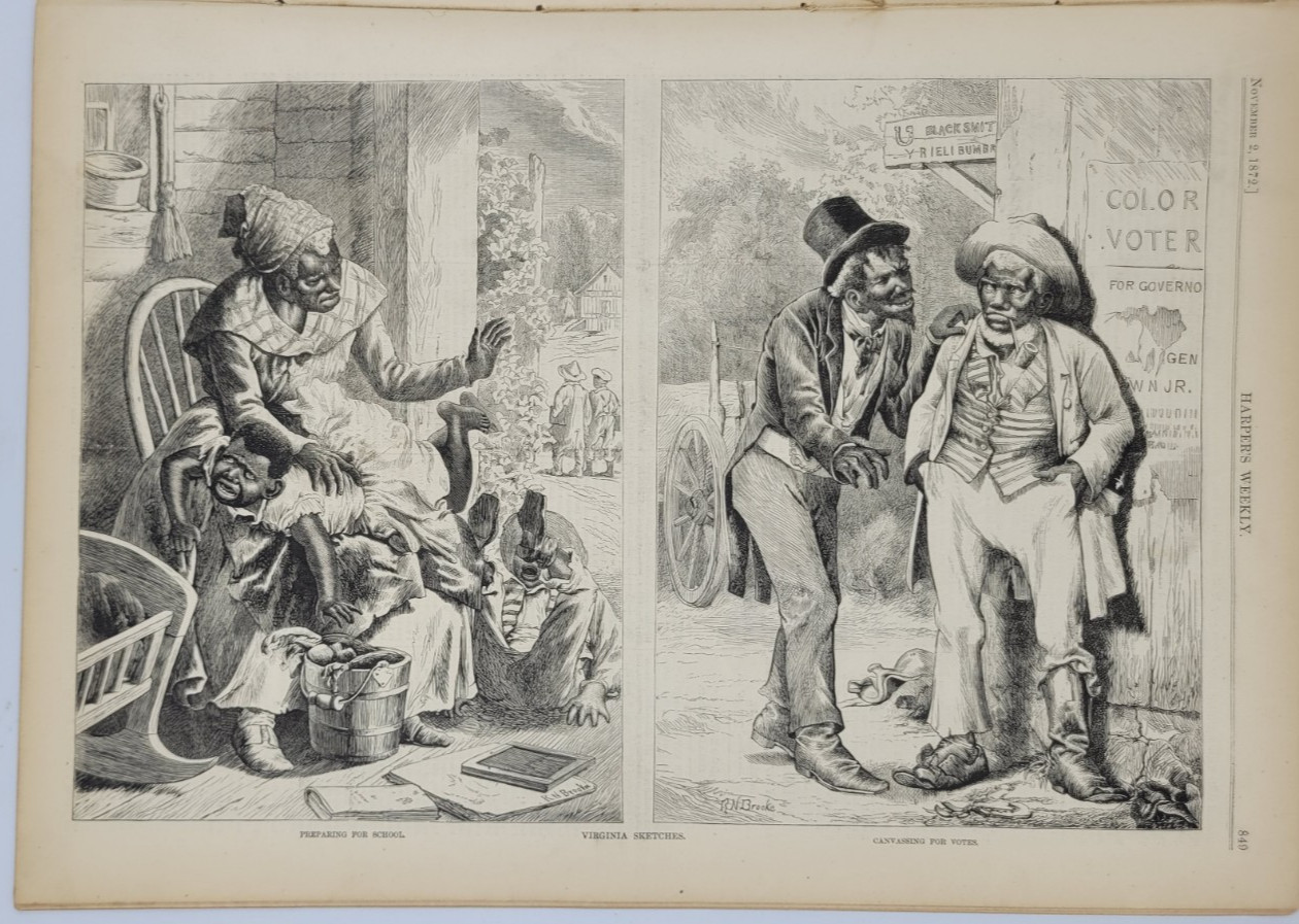 Harper's Weekly 11/2/1873 2 interesting Nast political cartoons  Horace Greely