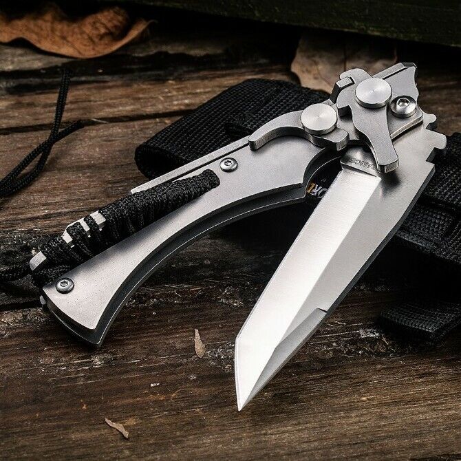 New All CNC 9cr13 Steel 5cr13 Handle Mechanical Folding Pocket Knife WX01